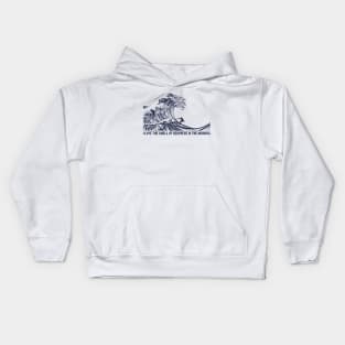 Great Wave Surfer, I love the smell of neoprene in the morning Kids Hoodie